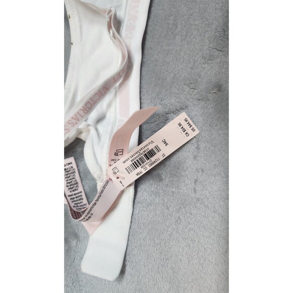 Victoria's Secret 34C VS White Ditsy Lightly Lined Cotton Demi Bra NWT - Picture 5 of 5